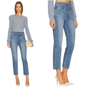 Veronica Beard Ryleigh Slim Straight High Rise Jeans Size 30